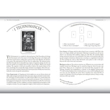 Load image into Gallery viewer, The Steam Punk Tarot Deck inside of the guidebook on a white background - Down To Earth
