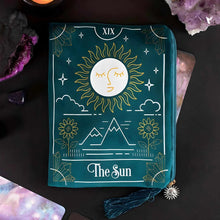 Load image into Gallery viewer, The Sun Velvet Tarot Card Zipper Pouch - Down To Earth
