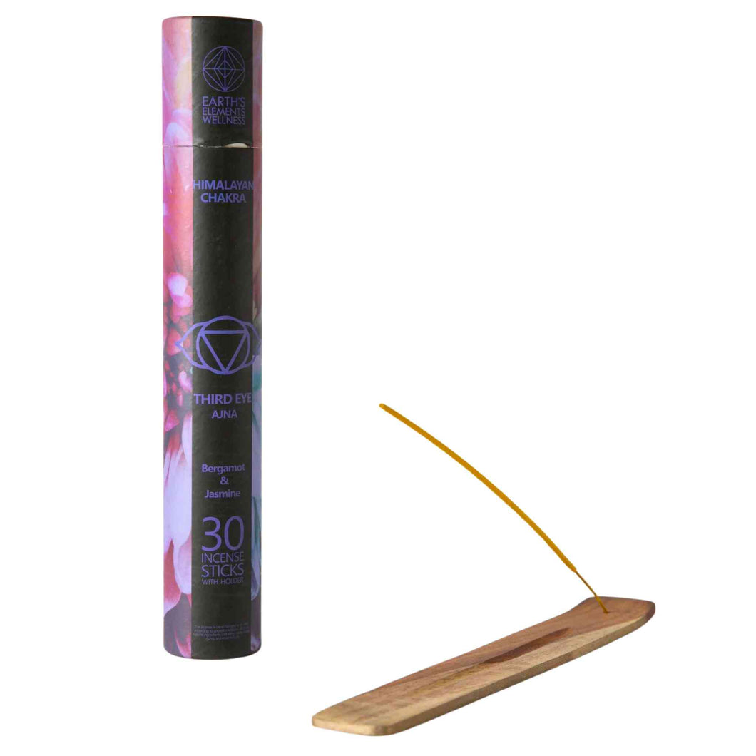 Third Eye Bergamot & Jasmine Himalayan Chakra Incense Sticks - Down To Earth