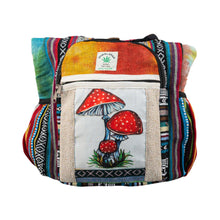 Load image into Gallery viewer, ThreadHeads Tie Dye Mushrooms Shoulder Bag front 2 - Down to Earth 
