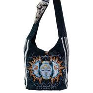 ThreadHeads Sun & Moon Sling Bag on a white background front facing - Down to Earth