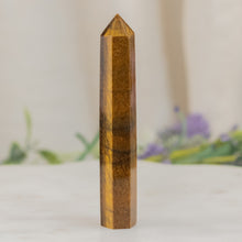 Load image into Gallery viewer, Tiger Eye Obelisk with Style Background - Down To Earth
