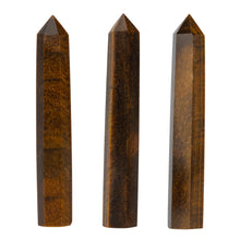 Load image into Gallery viewer, Tiger Eye Oblisk group photo on a white background - Down To Earth
