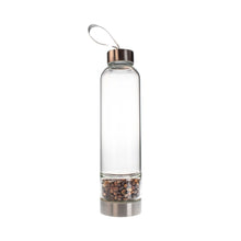 Load image into Gallery viewer, Tigers Eye Crystal Chip Water Bottle - Down To Earth
