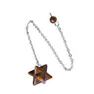 Tiger's Eye Merkaba Pendulum - Down To Earth