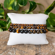 Tiger's Eye Crystal Energy Bracelets 4mm, 6mm and 8mm - Down To Earth