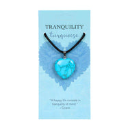 Turquoise representing tranquility Crystal Heart Necklace Pendant - Down To Earth