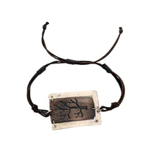 Load image into Gallery viewer, "Adjustable Tree Cotton Cord Bracelet on a white background," - Down to Earth.
