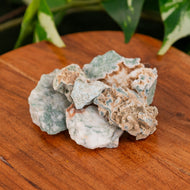 Tree Agate Raw on a wooden surface - Down to Earth 