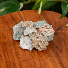 Load image into Gallery viewer, Tree Agate Raw on a wooden surface high angle - Down to Earth 
