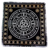 Wheel of the Year Altar Cloth on a white background - Down to Earth