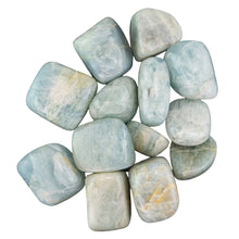 Load image into Gallery viewer, Aquamarine Tumbled on a white surface - Down to Earth 
