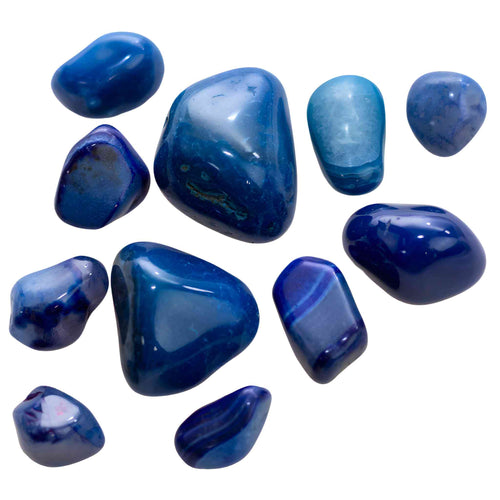 Tumbled Blue Agate Crystals - Down To Earth