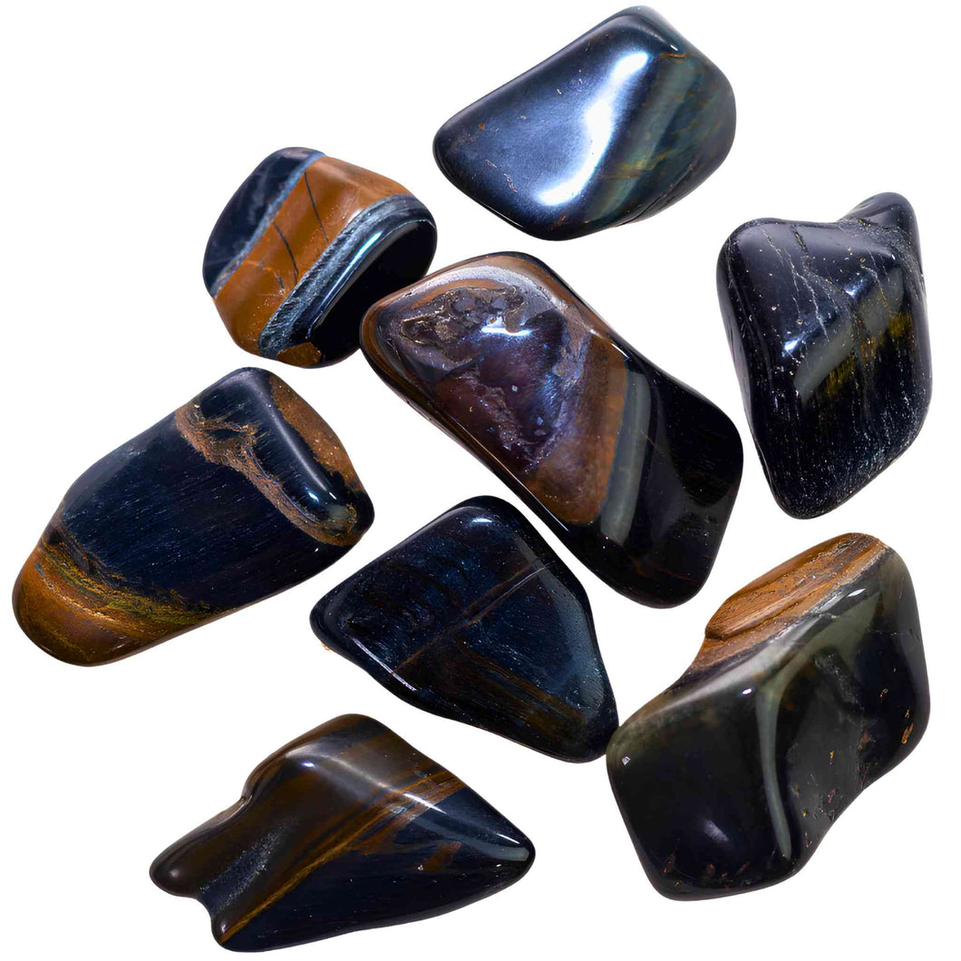 Tumbled Blue Tiger's Eye Crystals - Down to Earth