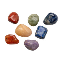 Load image into Gallery viewer, "Set of colorful tumbled stones on a white background," - Down to Earth.
