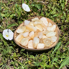 Load image into Gallery viewer, Tumbled Citrine in Coconut Bowl Outside - Down To Earth
