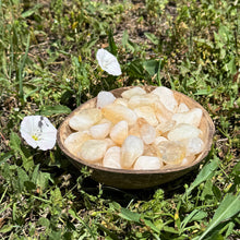 Load image into Gallery viewer, Tumbled Citrine in Coconut Bowl Outside - Down To Earth
