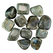 Load image into Gallery viewer, Labradorite Tumbled on a white background - Down to Earth 
