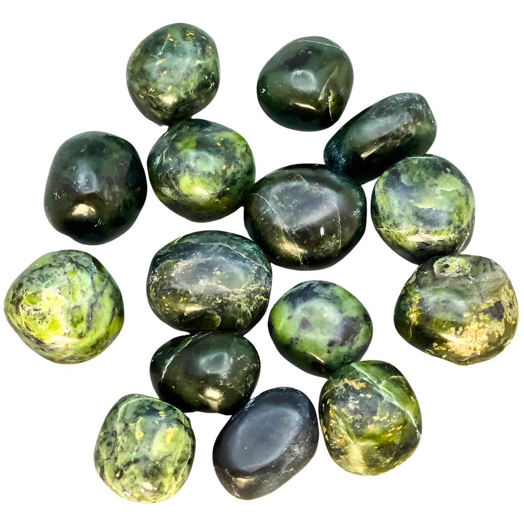 Tumbled Nephrite Jade Crystals - Down to Earth