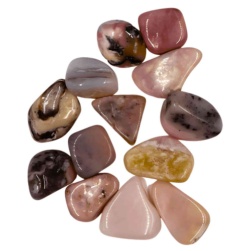 Tumbled Pink Opal Crystals - Down To Earth
