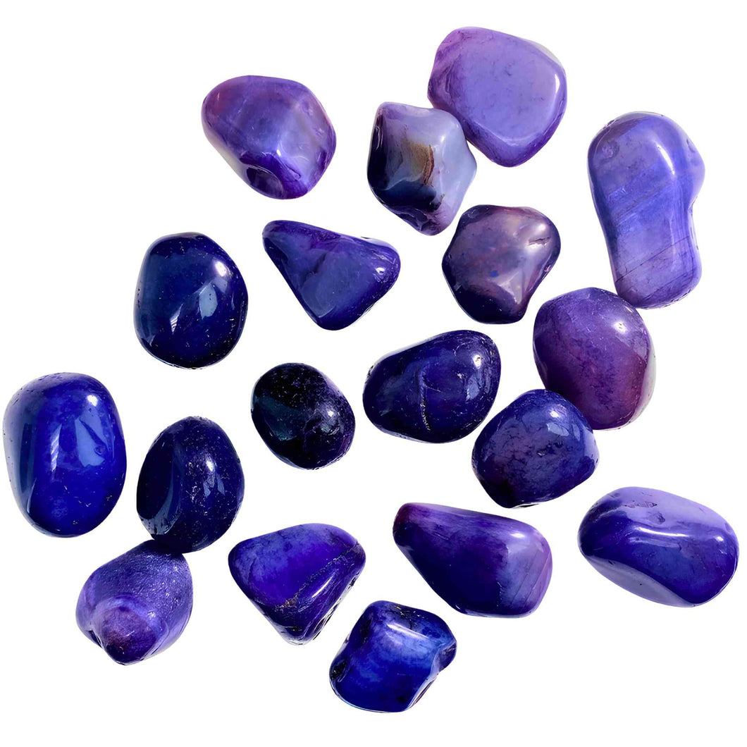Tumbled Purple Agate Crystals - Down to Earth