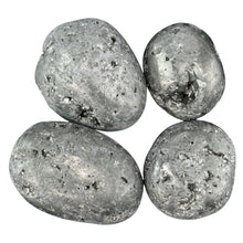 Load image into Gallery viewer, Pyrite Tumbled on a white background - Down to Earth
