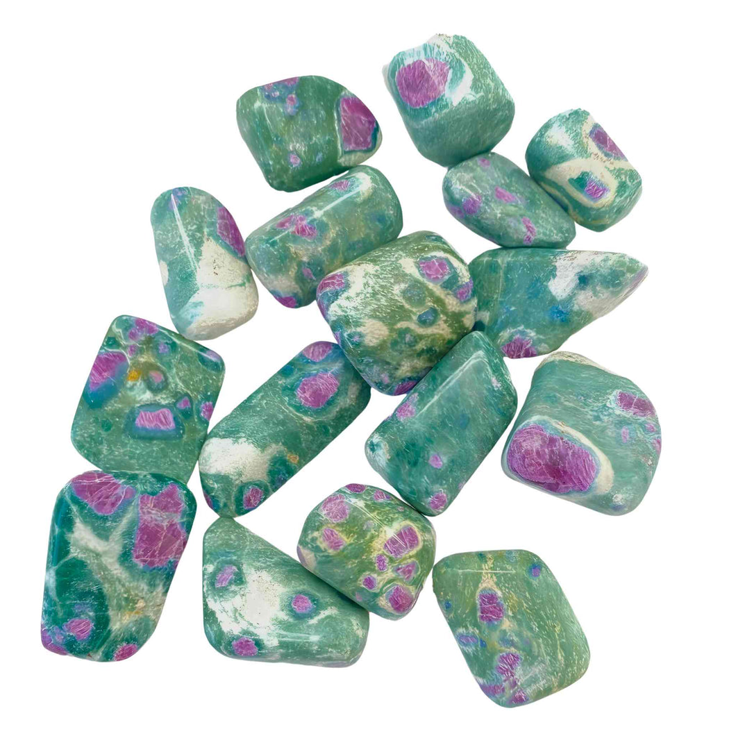 Tumbled Ruby in Fuchsite Crystals - Down To Earth
