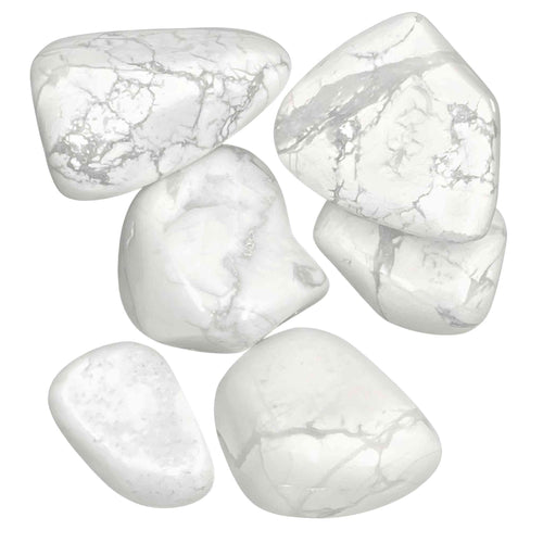 Tumbled White Howlite Crystals - Down To Earth