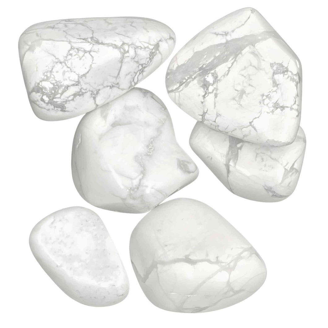 Tumbled White Howlite Crystals - Down To Earth