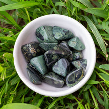 Load image into Gallery viewer, Tumbled Kambaba Jasper in a white bowl  - Down To Earth Online Metaphysical Store
