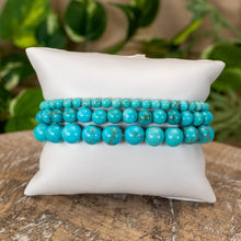 Load image into Gallery viewer, Turquoise Crystal Energy Bracelets 4mm, 6mm and 8mm - Down To Earth
