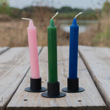 Load image into Gallery viewer, Black Taper Candle Holder styled group photo - Down to Earth 
