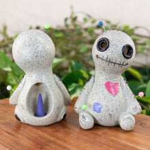 Load image into Gallery viewer, Voodoo Doll Incense Burner group photo on a natural background - Down to Earth 
