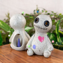 Load image into Gallery viewer, Voodoo Doll Incense Burner group photo slightly angled on a natural background - Down to Earth 
