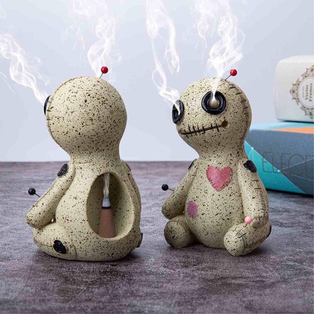 Voodoo Doll Back Flow Incense Burner Both Sides - Down To Earth