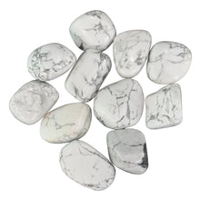 Load image into Gallery viewer, White Howlite Tumbled on a white background - Down to Earth 
