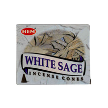 Load image into Gallery viewer, White Sage HEM Incense Cones - Down To Earth
