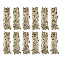 Load image into Gallery viewer, White Sage Smudge Stick 12ct 2x5 displayed on a white background - Down to Earth
