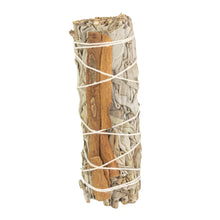 Load image into Gallery viewer, White Sage w/Cinnamon Smudge Stick on a white background - Down To Earth
