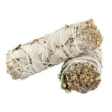 Load image into Gallery viewer, White Sage with Rosemary Smudge Stick on a white background - Down To Earth
