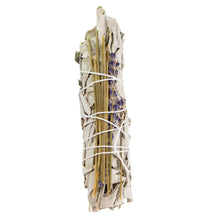 Load image into Gallery viewer, White Sage with Lavender Smudge Stick 1 count on a white background - Down to Earth 
