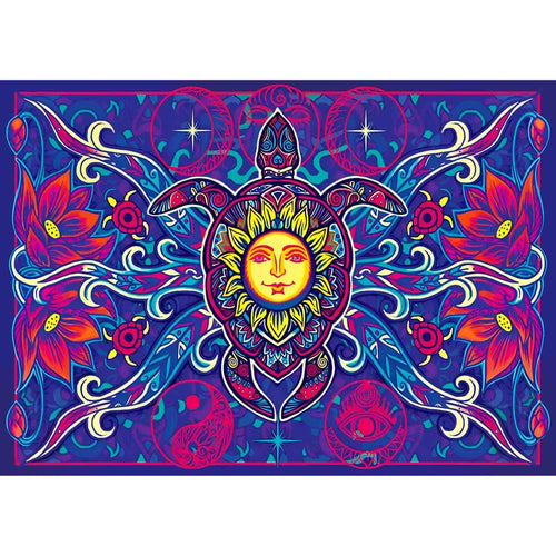 Wholesale 3-D Turtle & Sun Wall Hanging Tapestry - Down To Earth