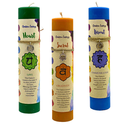 Wholesale Chakra Energy Pillar Candles - Down To Earth