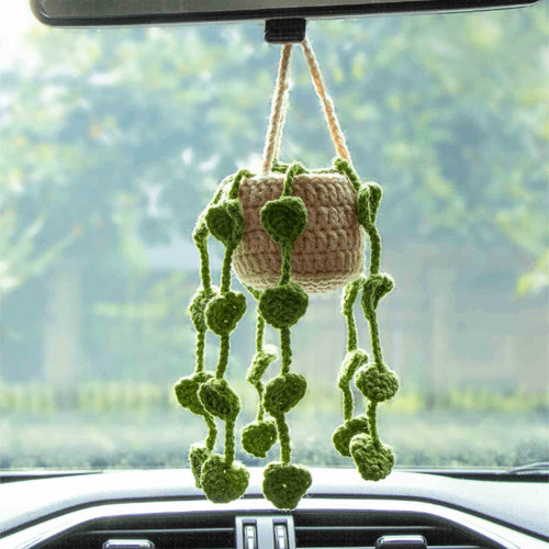 Wholesale Plant Crochet Hanging Basket in Car - Down To Earth