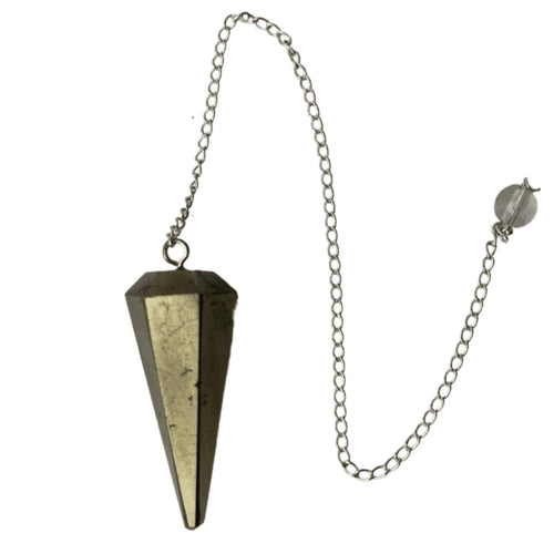 Wholesale Pyrite Faceted Pendulum - Down To Earth