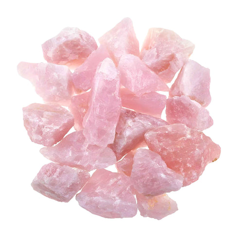 Wholesale 1lb. Raw Rose Quartz Crystals - Down To Earth