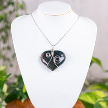 Load image into Gallery viewer, Wire Wrapped Crystal Necklace Bloodstone styled photo - Down to Earth
