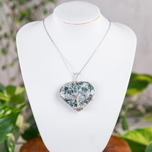 Load image into Gallery viewer, Wire Wrapped Crystal Necklace Moss Agate Styled photo - Down to Earth
