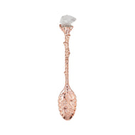 Witch Herb Spoon with Crystal Rose with Clear Quartz - Down to Earth