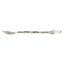 Load image into Gallery viewer, Witch Herb Spoon silver side angle on a white background - Down to Earth

